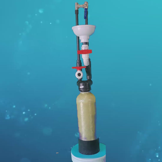 MiniMax Model O water softener tank 360 degree product view