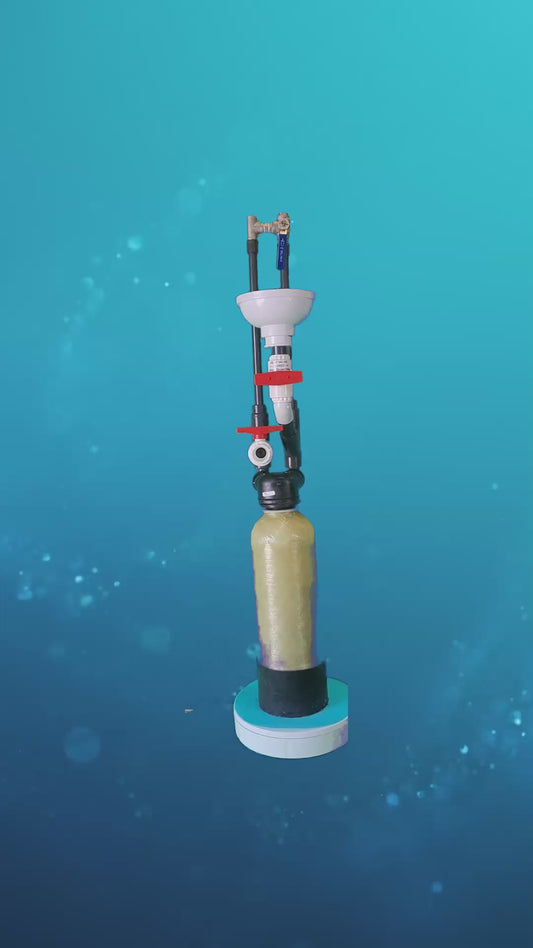 MiniMax Model O water softener tank 360 degree product view