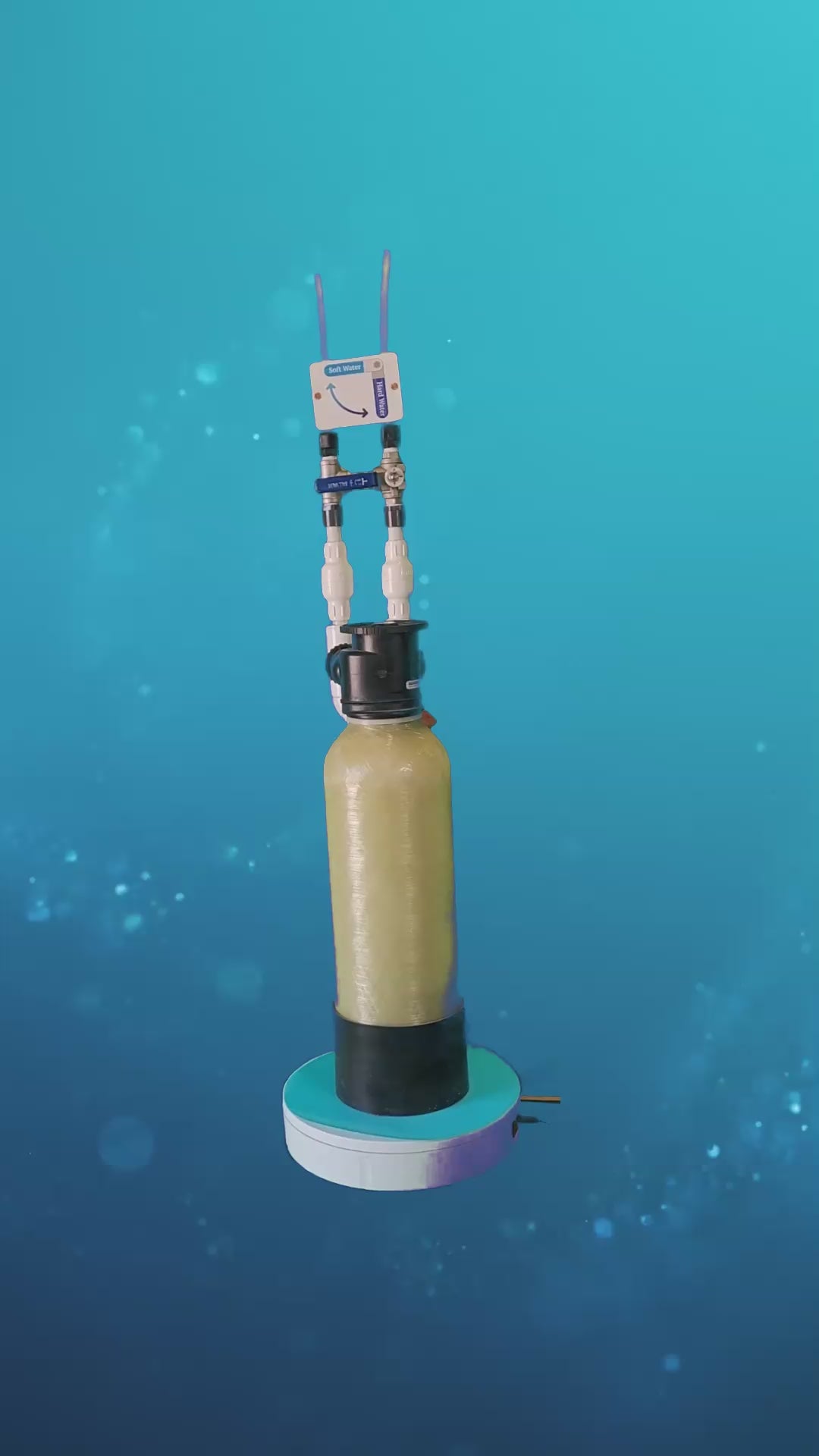 MiniMax Model O water softener tank 360 degree product view